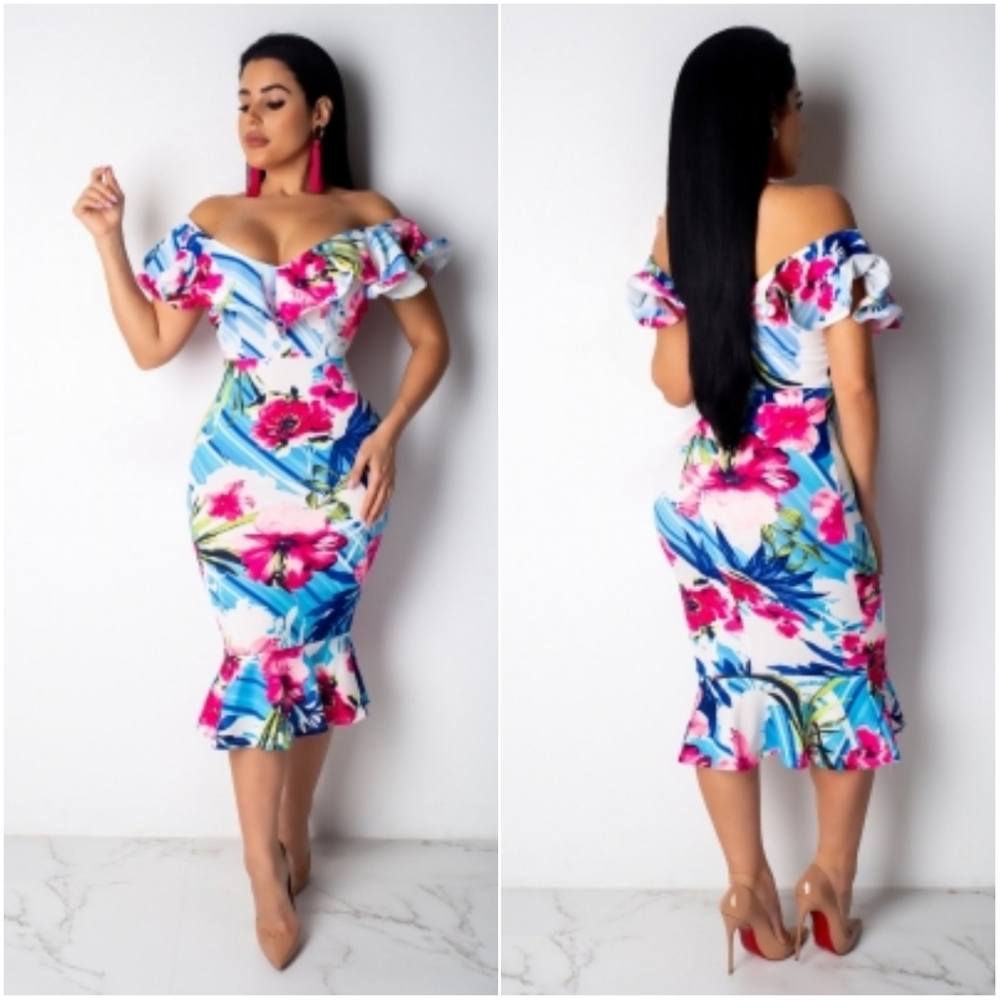 PIB Floral Ruffle Dress